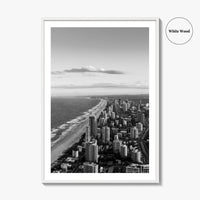 Gold Coast Black and White Fine Art Photo Print, Broadbeach, Queensland Australia Wall Decor