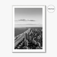 Gold Coast Black and White Fine Art Photo Print, Broadbeach, Queensland Australia Wall Decor