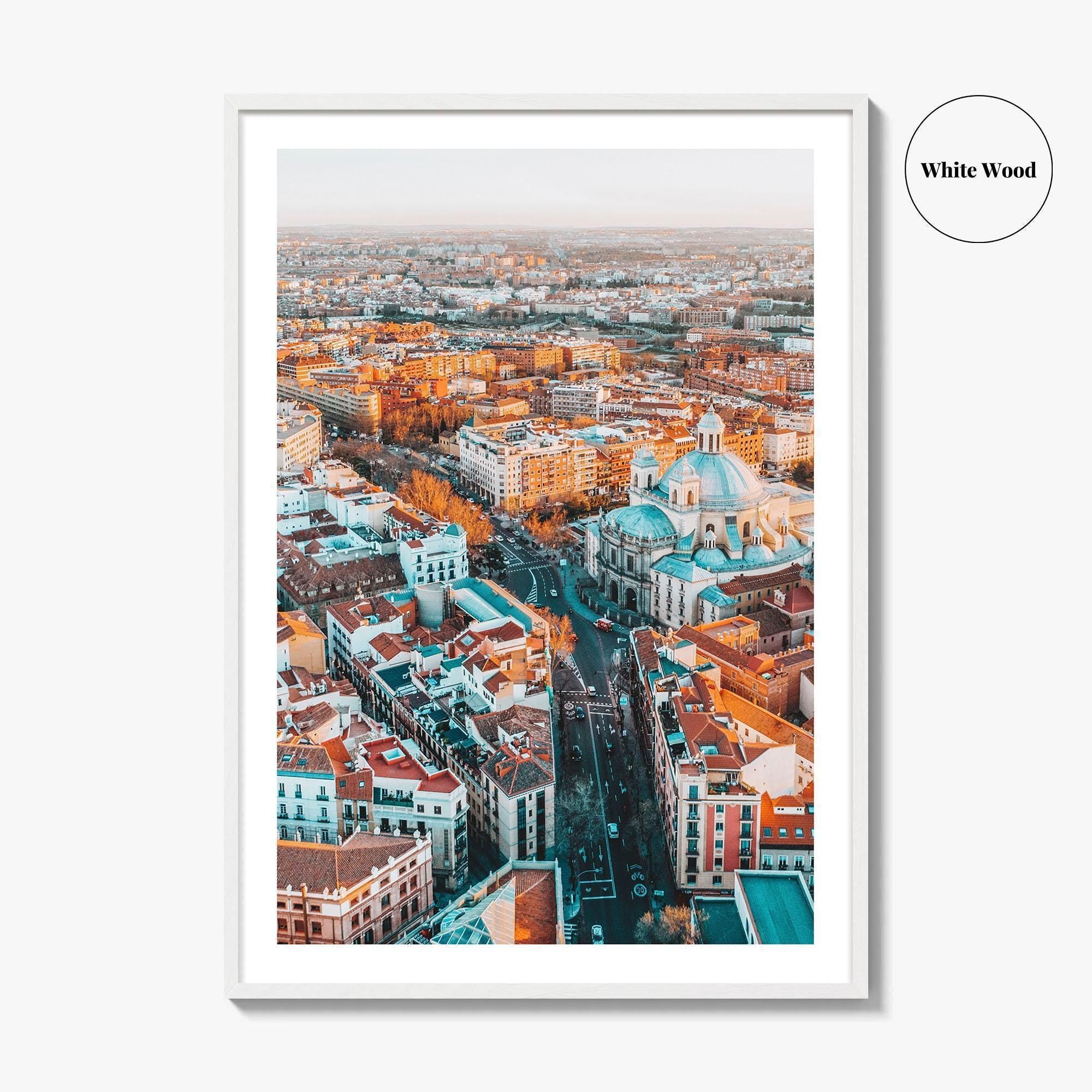 Madrid Fine Art Photo Print, Aerial View, La Latina Spain Poster