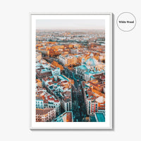 Madrid Fine Art Photo Print, Aerial View, La Latina Spain Poster