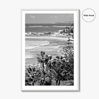 Cyprus Black and White Fine Art Photo Print, Mediterranean Sea Coastline Wall Poster, Europe