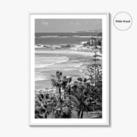 Cyprus Black and White Fine Art Photo Print, Mediterranean Sea Coastline Wall Poster, Europe
