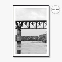 Mississippi River Minneapolis Black and White Fine Art Photo Print, Minnesota Poster