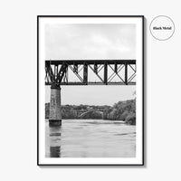 Mississippi River Minneapolis Black and White Fine Art Photo Print, Minnesota Poster