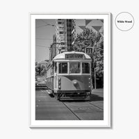 Melbourne Black and White Fine Art Photo Print, Victoria Australia, W Class Tram Poster