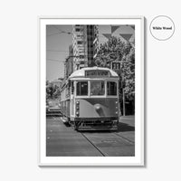 Melbourne Black and White Fine Art Photo Print, Victoria Australia, W Class Tram Poster