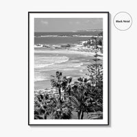 Cyprus Black and White Fine Art Photo Print, Mediterranean Sea Coastline Wall Poster, Europe