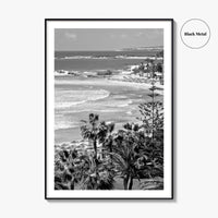 Cyprus Black and White Fine Art Photo Print, Mediterranean Sea Coastline Wall Poster, Europe