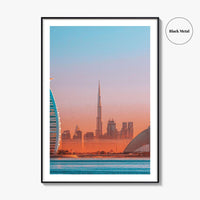 Dubai Skyline Fine Art Photo Print, Jumeirah Beach, United Arab Emirates, UAE, Poster