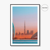 Dubai Skyline Fine Art Photo Print, Jumeirah Beach, United Arab Emirates, UAE, Poster