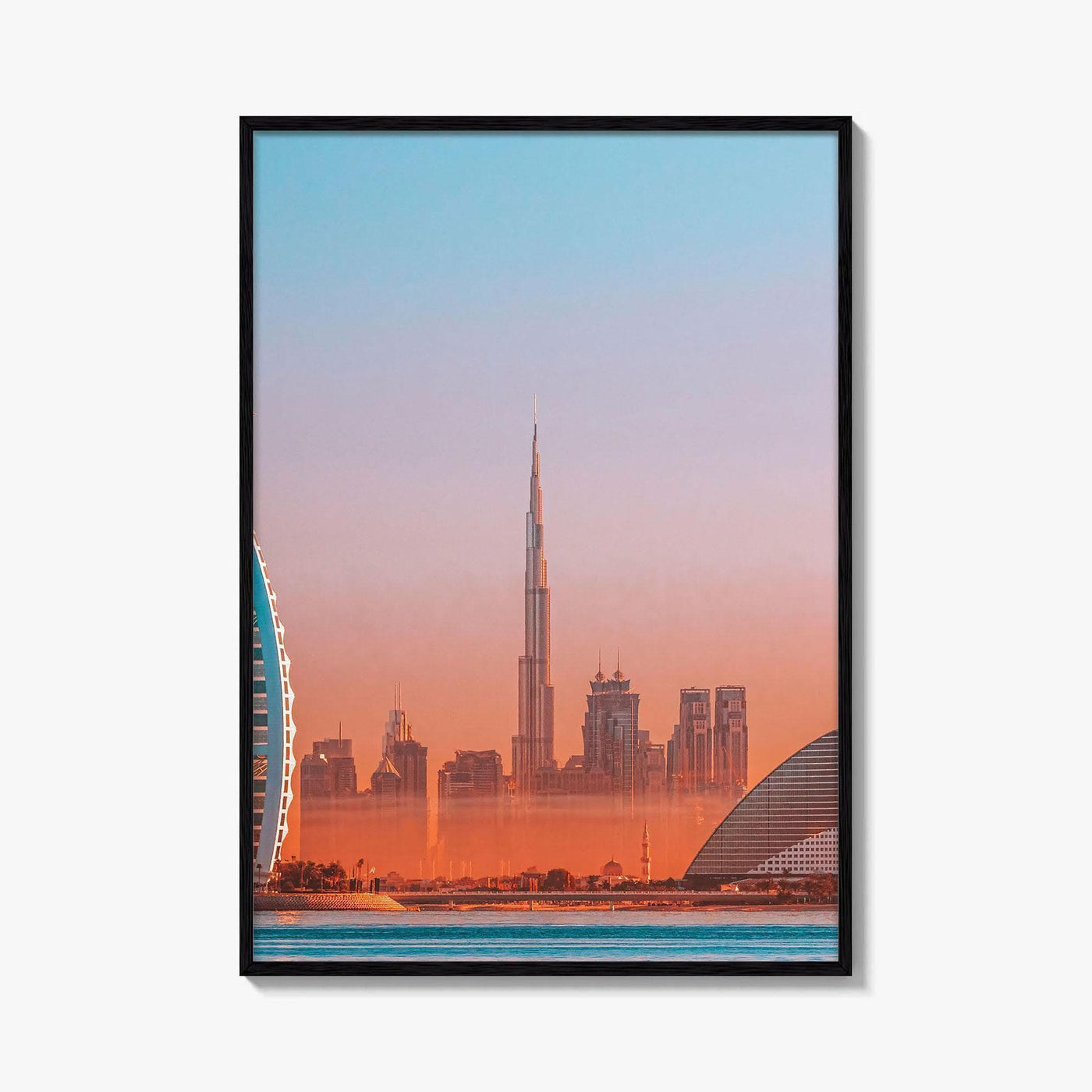 Dubai Skyline Fine Art Photo Print, Jumeirah Beach, United Arab Emirates, UAE, Poster