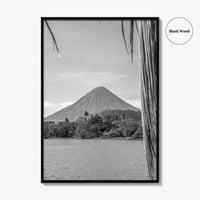 Ometepe Island Black and White Fine Art Photo Print, Concepcion Volcano, Nicaragua Poster