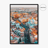 Madrid Fine Art Photo Print, Aerial View, La Latina Spain Poster