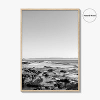 San Luis Obispo Black and White Fine Art Photo Print, Morro Bay Coastline Poster