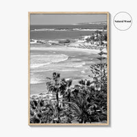 Cyprus Black and White Fine Art Photo Print, Mediterranean Sea Coastline Wall Poster, Europe