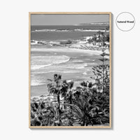 Cyprus Black and White Fine Art Photo Print, Mediterranean Sea Coastline Wall Poster, Europe