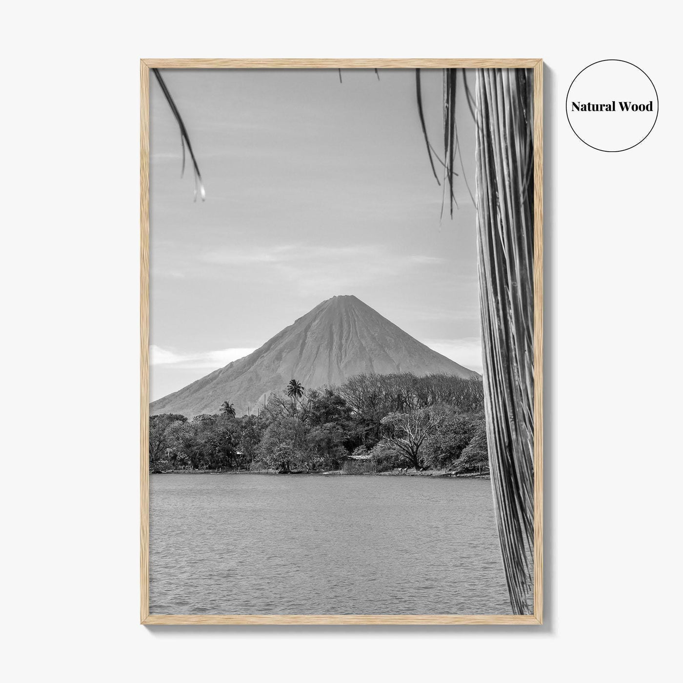 Ometepe Island Black and White Fine Art Photo Print, Concepcion Volcano, Nicaragua Poster