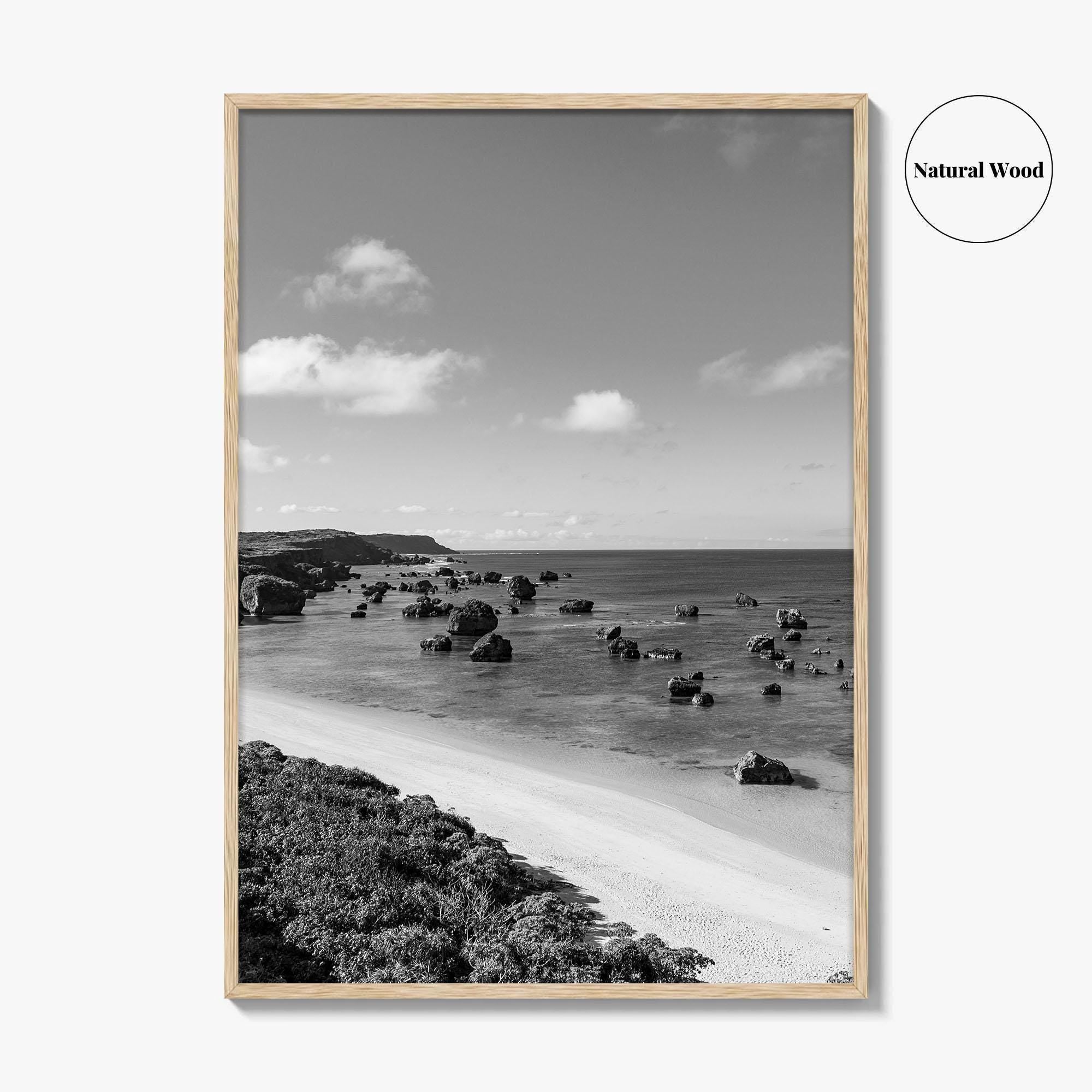 Okinawa Black and White Fine Art Photo Print, Japan Seascape Poster, Ryukyu Islands, Asia