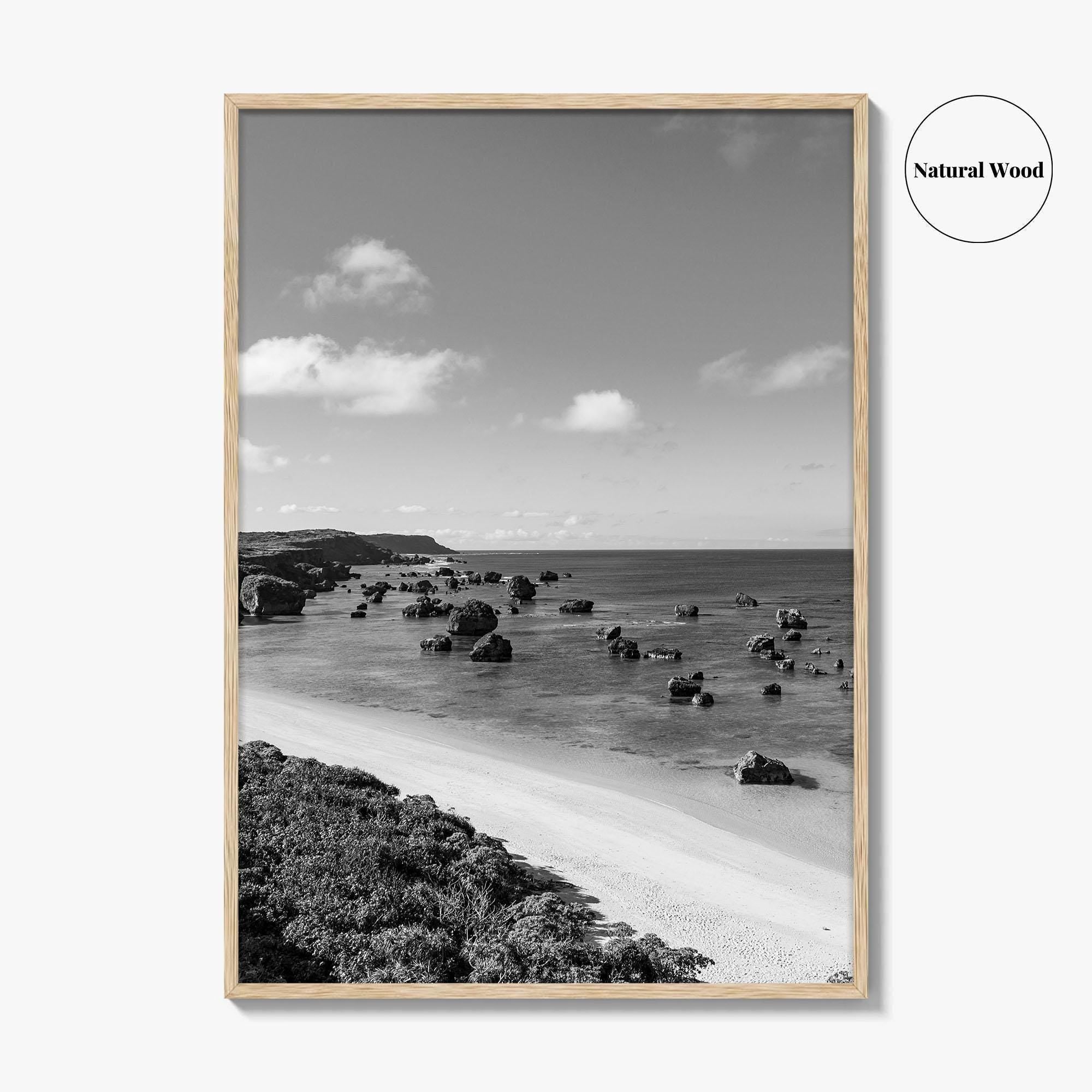 Okinawa Black and White Fine Art Photo Print, Japan Seascape Poster, Ryukyu Islands, Asia