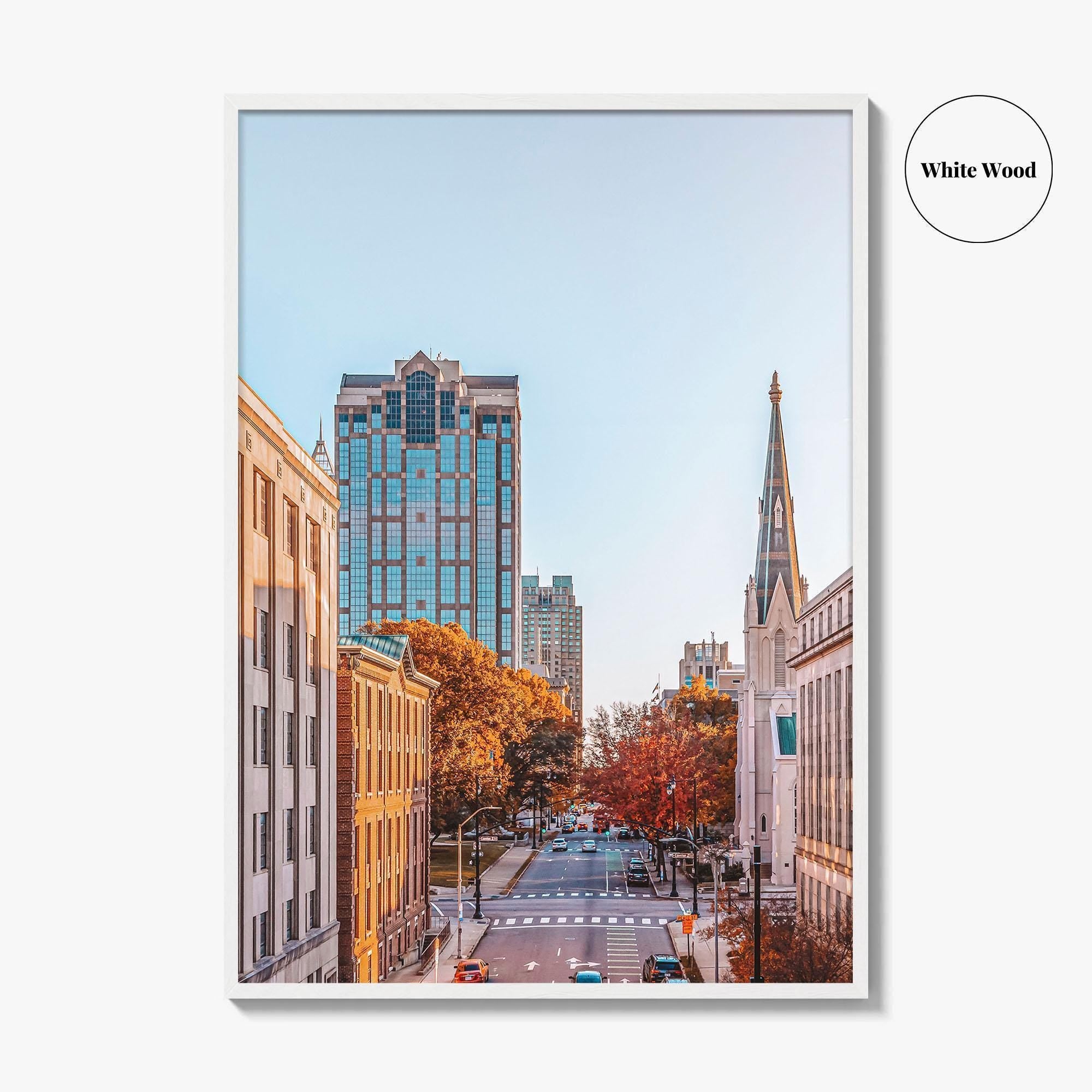 Raleigh Skyline Fine Art Photo Print, Downtown, NC, North Carolina, USA, Poster
