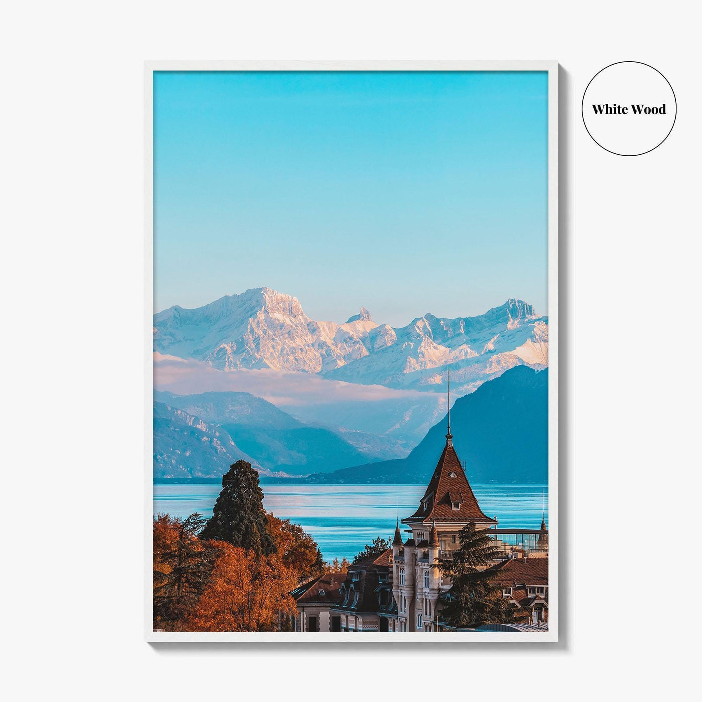 Lausanne Fine Art Photo Print, Lake Geneva, Vaud Switzerland Poster, Lac Leman, French Alps