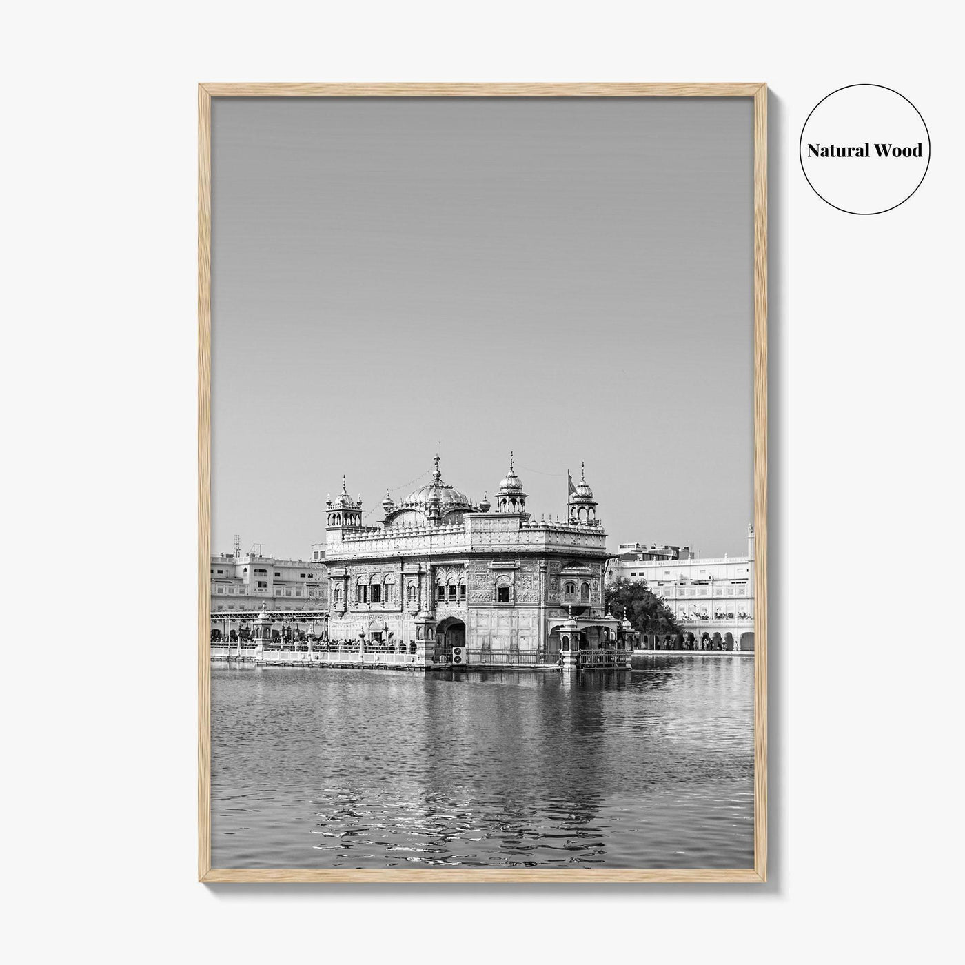 Golden Temple Amritsar Black and White Fine Art Photo Print, Harmandir Sahib India Poster