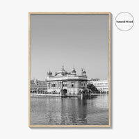 Golden Temple Amritsar Black and White Fine Art Photo Print, Harmandir Sahib India Poster