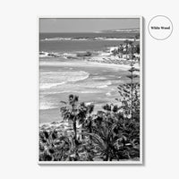 Cyprus Black and White Fine Art Photo Print, Mediterranean Sea Coastline Wall Poster, Europe