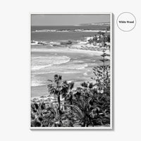 Cyprus Black and White Fine Art Photo Print, Mediterranean Sea Coastline Wall Poster, Europe