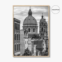 Pittsburgh Black and White Fine Art Photo Print, Polish Hill Church Poster