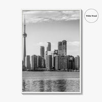 Toronto Skyline Black and White Fine Art Photo Print, Wall Poster, Ontario Canada
