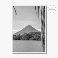 Ometepe Island Black and White Fine Art Photo Print, Concepcion Volcano, Nicaragua Poster
