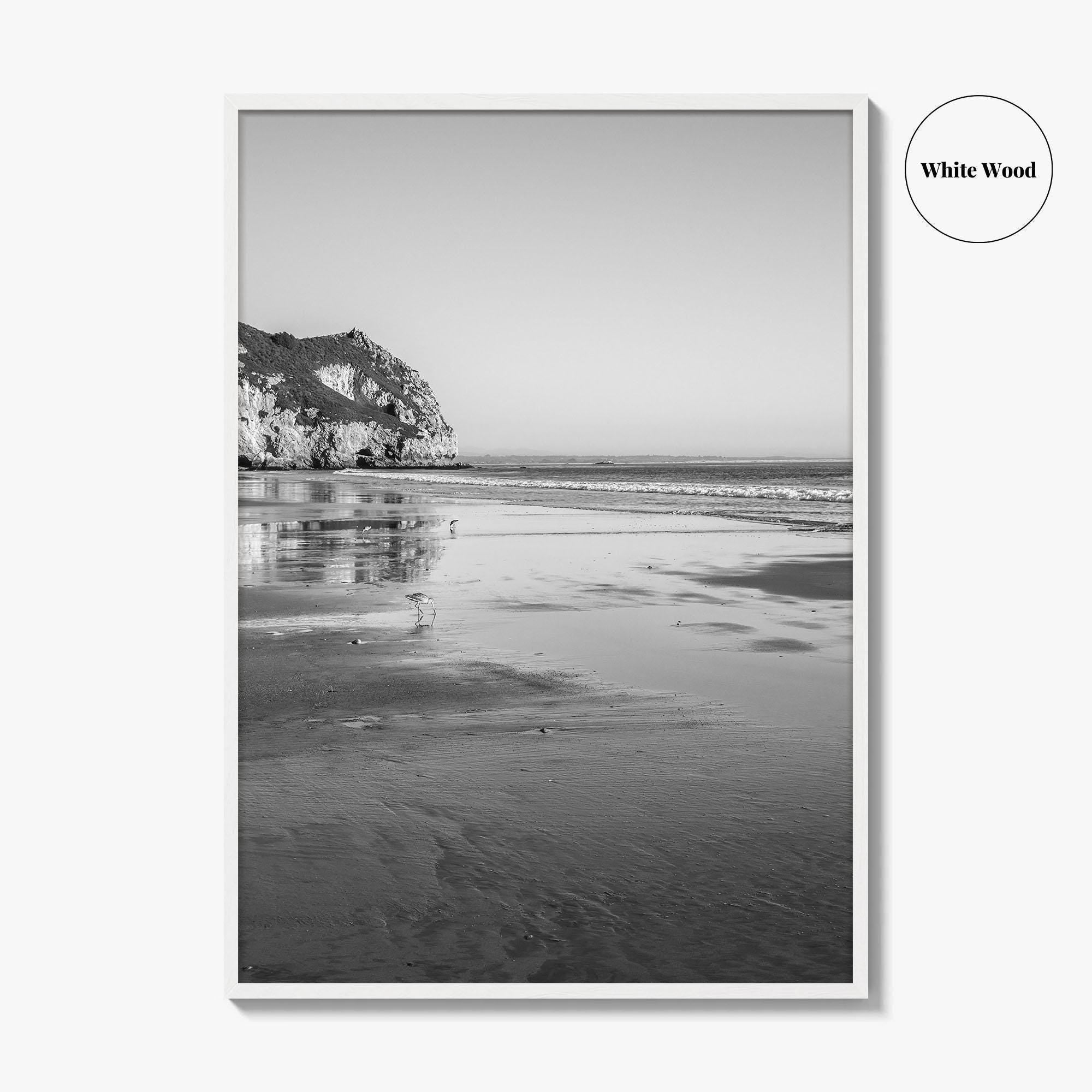 Avila Beach Black and White Fine Art Photo Print, San Luis Obispo California Poster