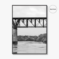 Mississippi River Minneapolis Black and White Fine Art Photo Print, Minnesota Poster