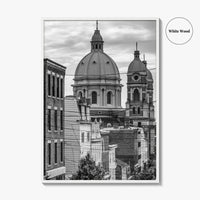 Pittsburgh Black and White Fine Art Photo Print, Polish Hill Church Poster