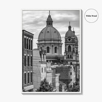 Pittsburgh Black and White Fine Art Photo Print, Polish Hill Church Poster