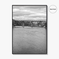 Paris Ontario Black and White Fine Art Photo Print, Grand River Bridge Canada Poster