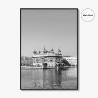 Golden Temple Amritsar Black and White Fine Art Photo Print, Harmandir Sahib India Poster