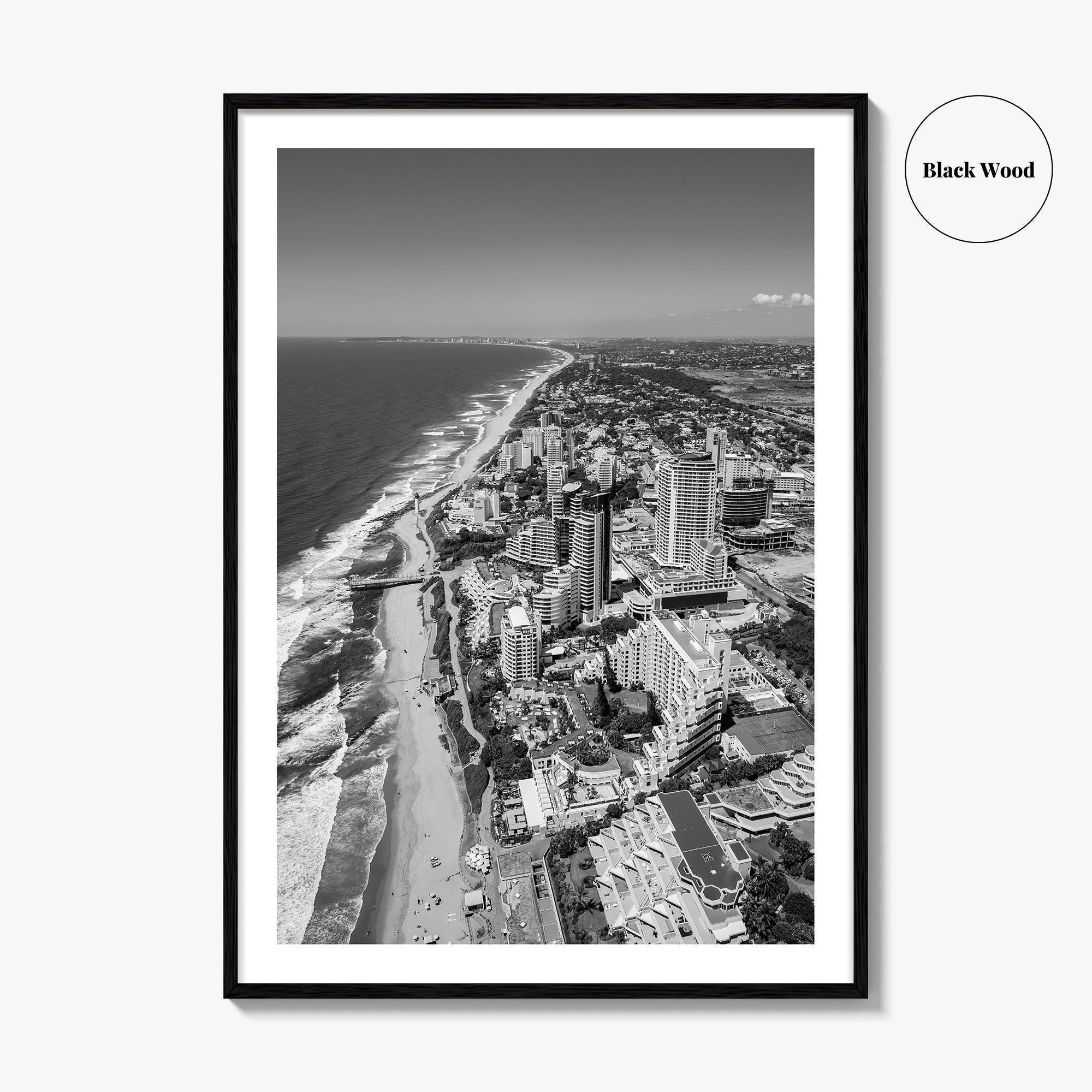 Umhlanga Rocks Black and White Fine Art Photo Print, Durban, KwaZulu-Natal, South Africa, Poster