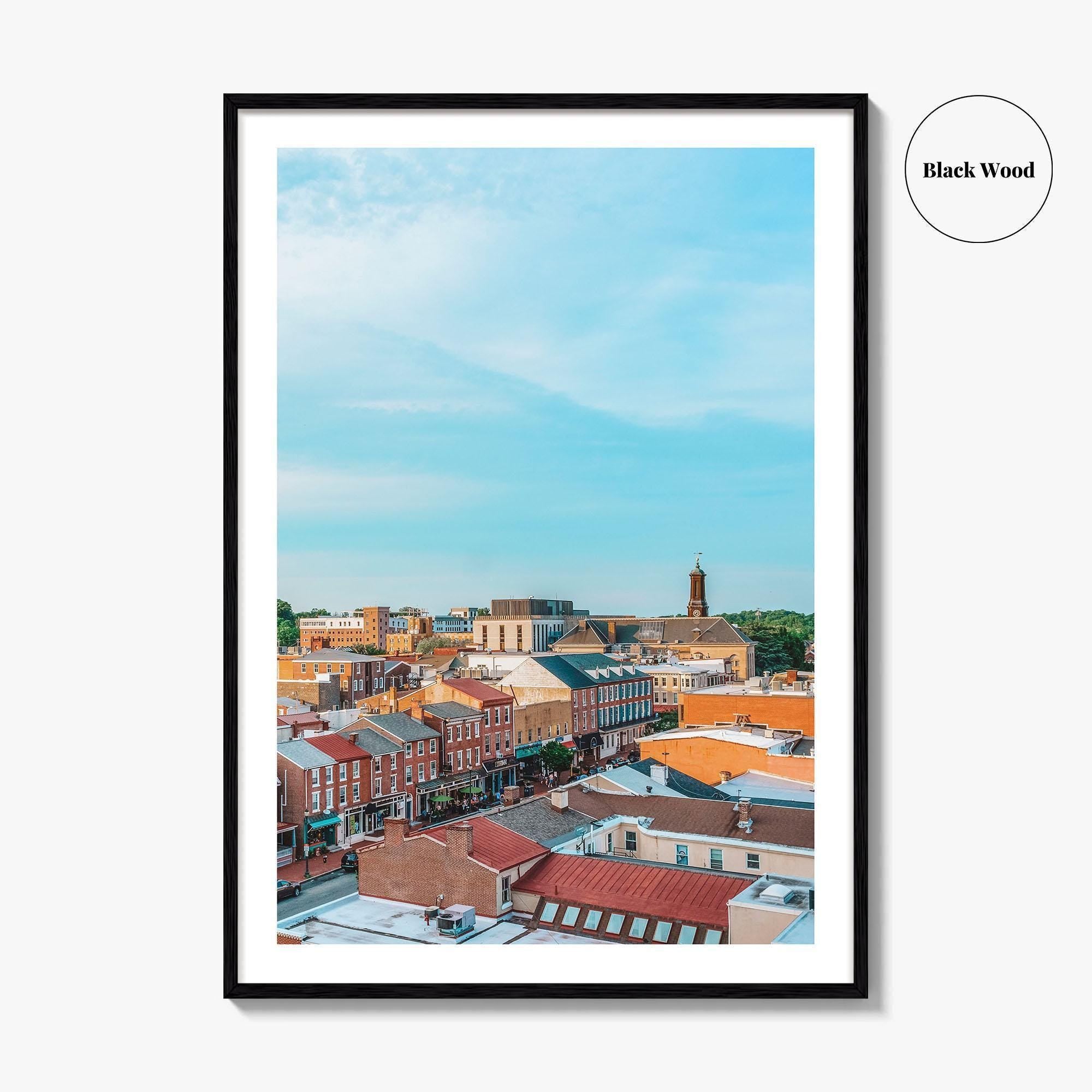 West Chester Blue Fine Art Photo Print, Pennsylvania, Chester County, Aerial Poster, USA