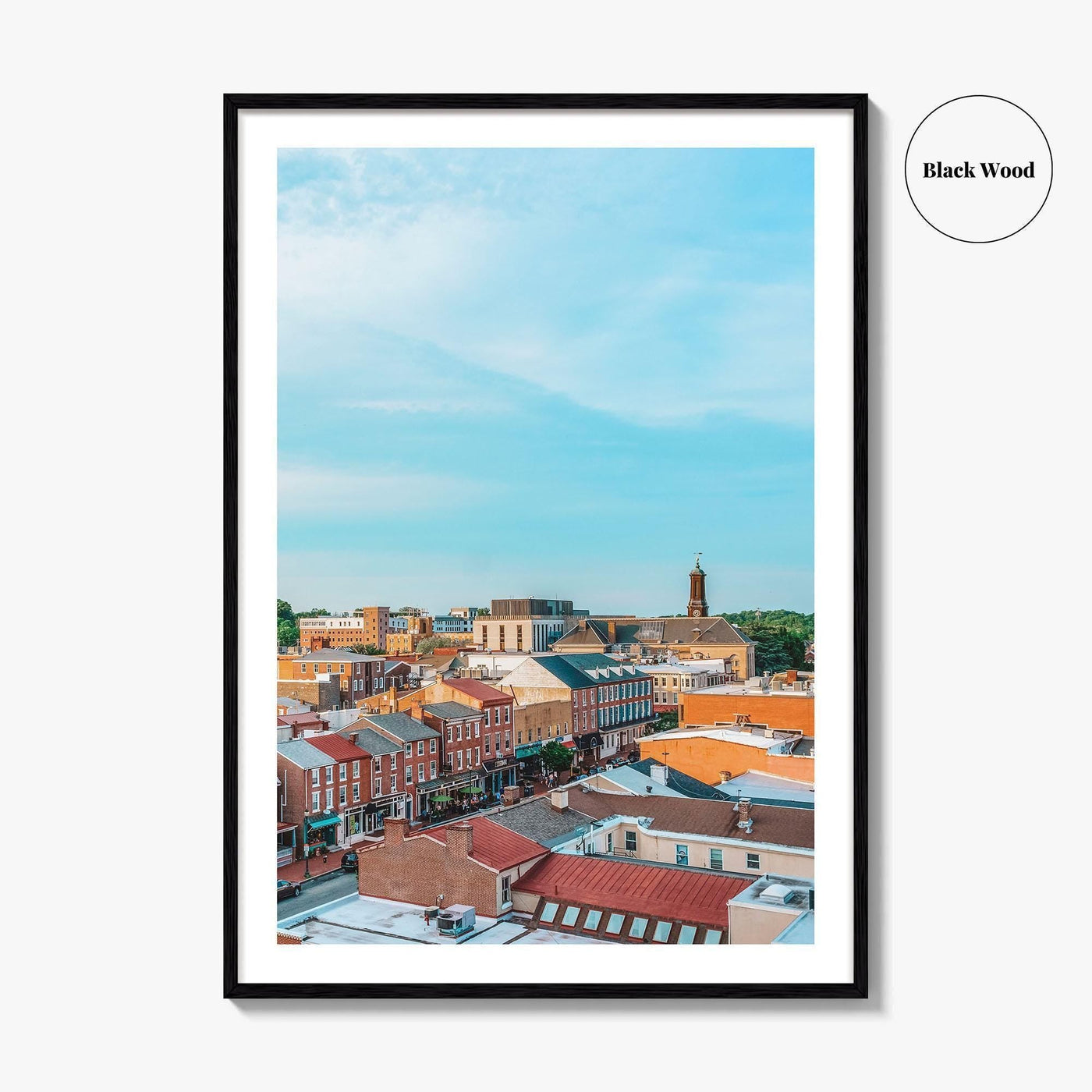 West Chester Blue Fine Art Photo Print, Pennsylvania, Chester County, Aerial Poster, USA