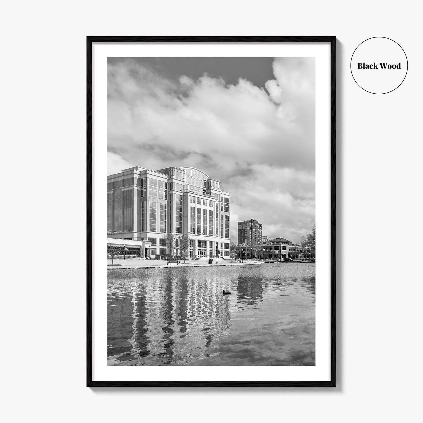 Huntsville Skyline Black and White Fine Art Photo Print, Alabama Wall Poster, USA