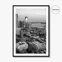 Jersey City Black and White Fine Art Photo Print, NJ Poster, USA Wall Decor