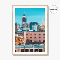 Lansing Skyline Fine Art Photo Print, Michigan USA, Downtown Wall Decor Poster