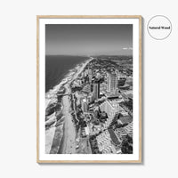 Umhlanga Rocks Black and White Fine Art Photo Print, Durban, KwaZulu-Natal, South Africa, Poster