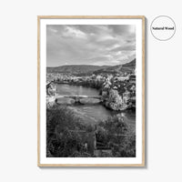 Laufenburg Black and White Fine Art Photo Print, Basel Rhine River Old Town Poster