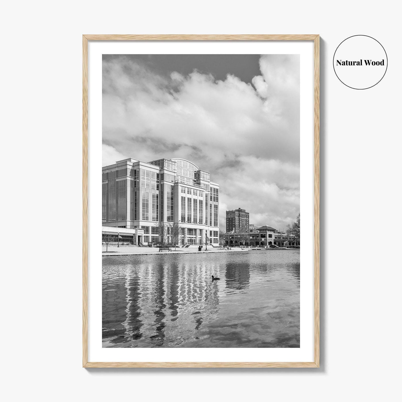 Huntsville Skyline Black and White Fine Art Photo Print, Alabama Wall Poster, USA
