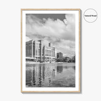 Huntsville Skyline Black and White Fine Art Photo Print, Alabama Wall Poster, USA