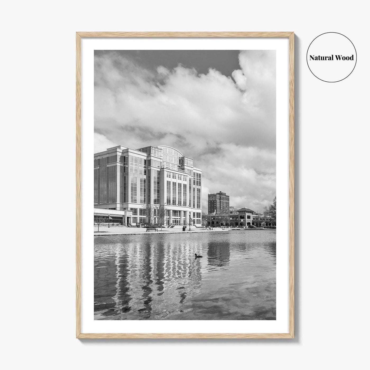Huntsville Skyline Black and White Fine Art Photo Print, Alabama Wall Poster, USA