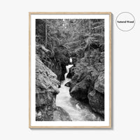 Glacier National Park Black and White Fine Art Photo Print, Montana Landscape Poster